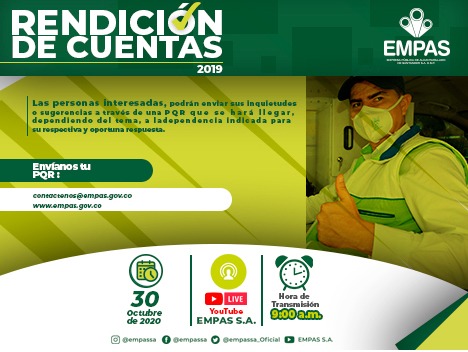 Audiencia de Rendición de Cuentas, Vigencia 2019